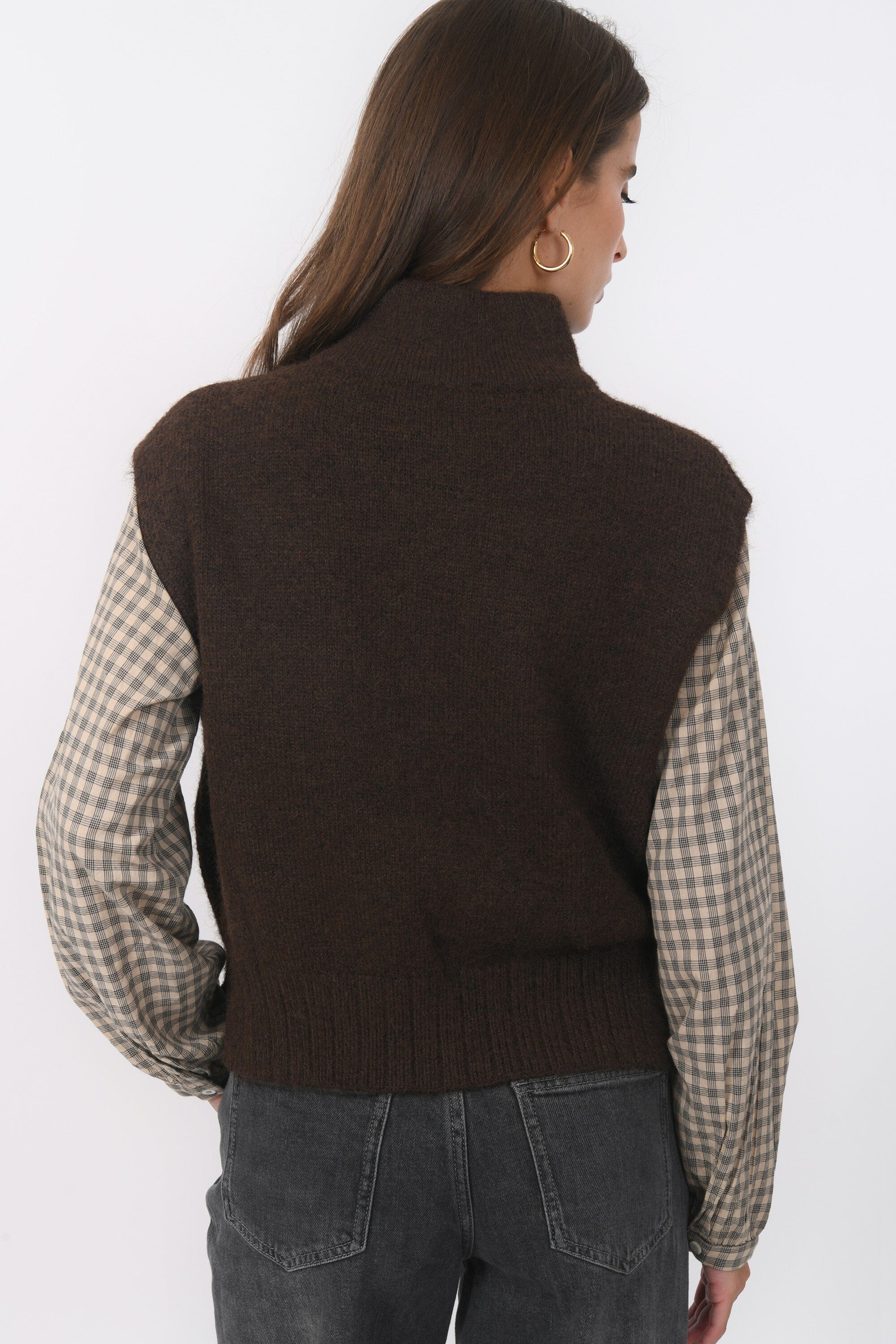 PULL SANS MANCHE - BIANCA - CHOCOLAT PULL NEW KOOKAI Mode Kookai