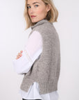 PULL SANS MANCHE - BIANCA - TAUPE PULL NEW KOOKAI Mode Kookai