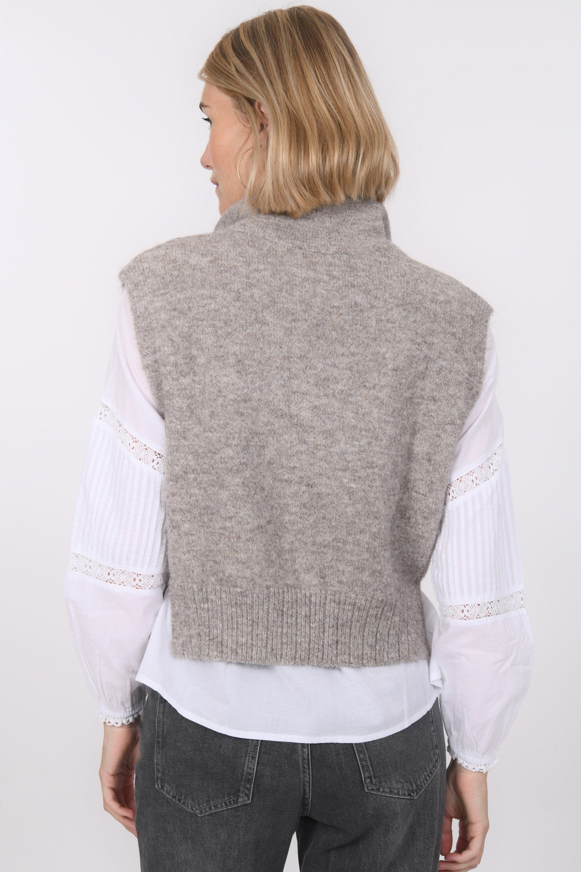 PULL SANS MANCHE - BIANCA - TAUPE PULL NEW KOOKAI Mode Kookai