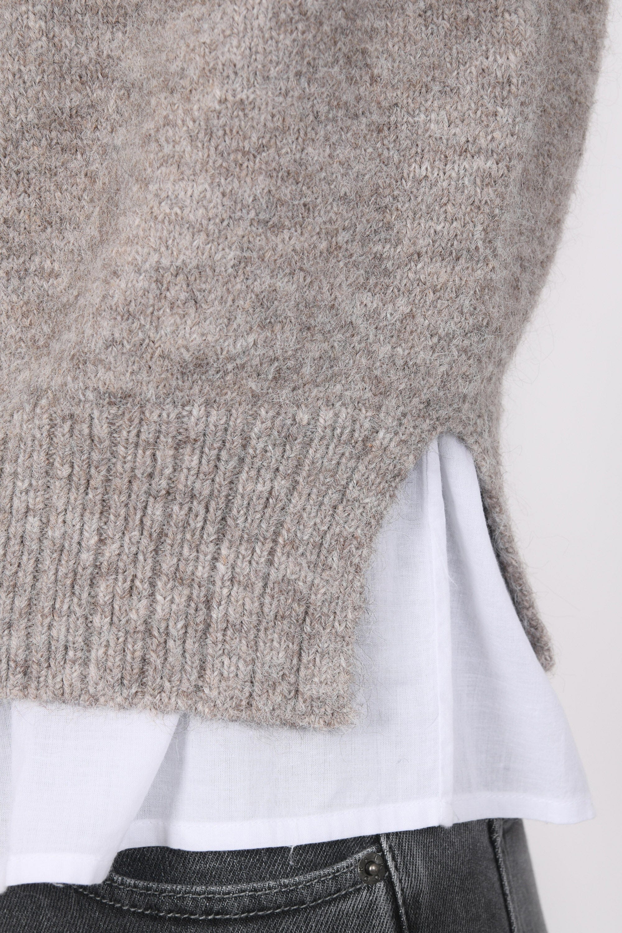 PULL SANS MANCHE - BIANCA - TAUPE PULL NEW KOOKAI Mode Kookai