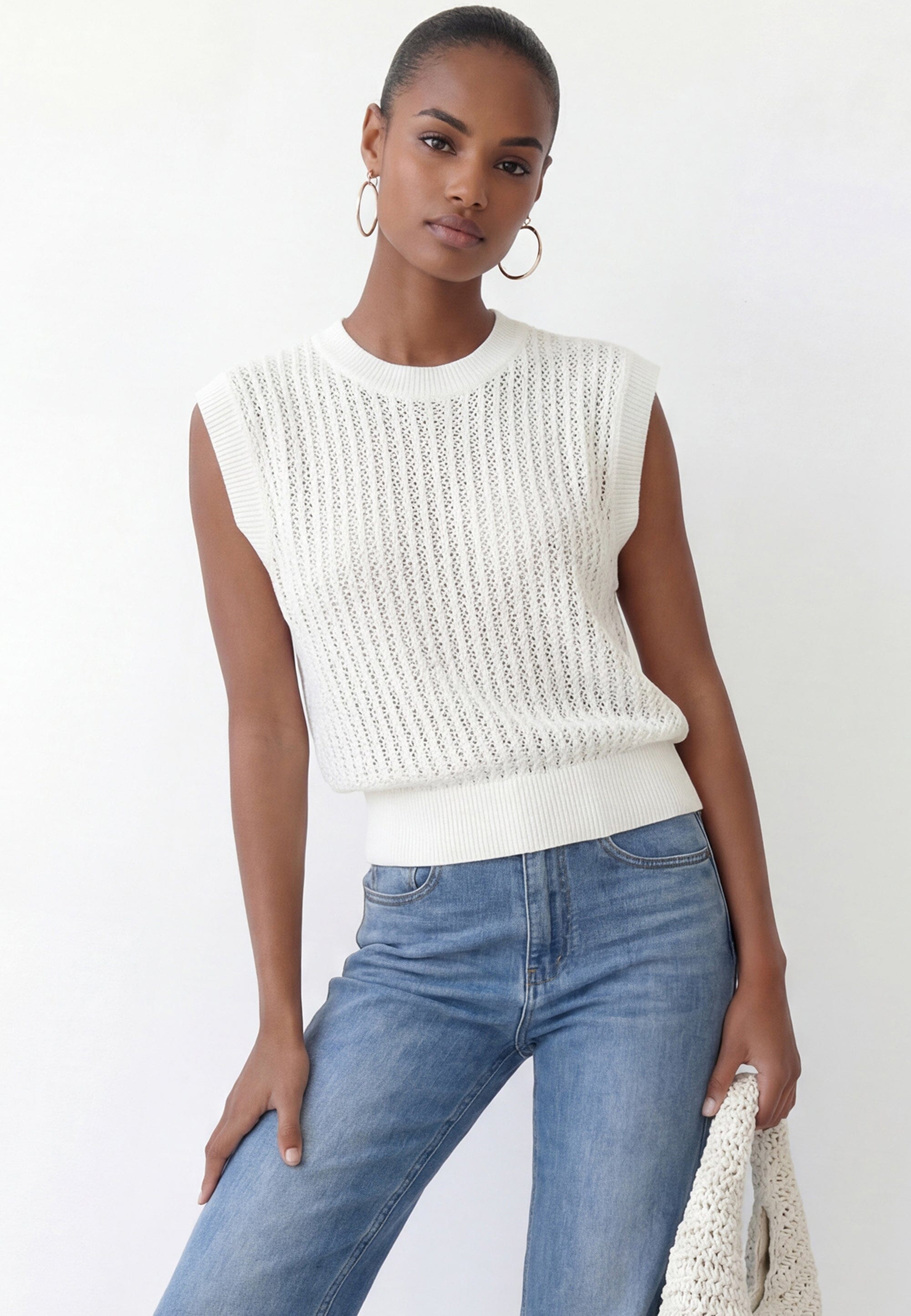 PULL SANS MANCHE - CLOVIS - ECRU PULL NEW KOOKAI Mode Kookai