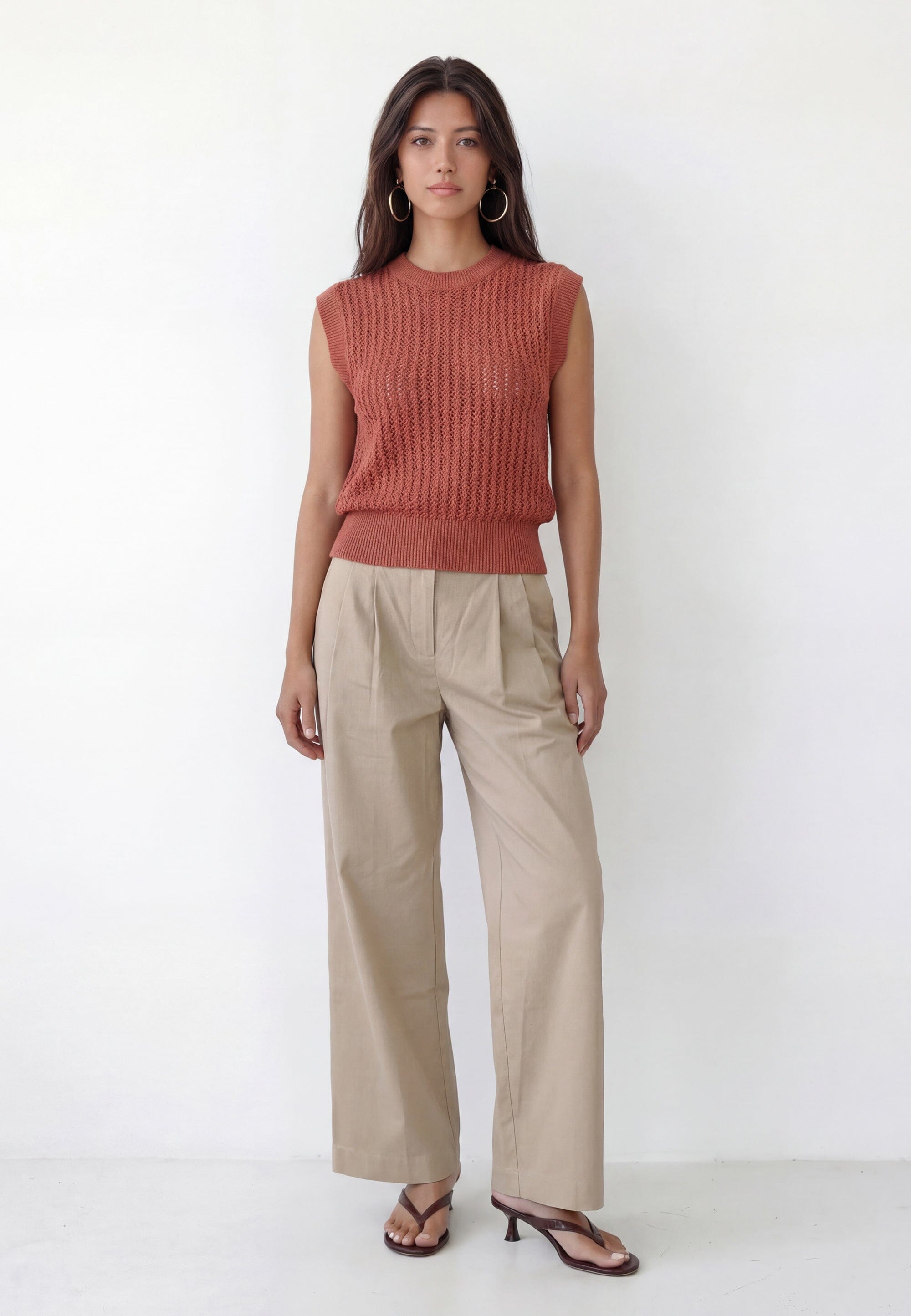 PULL SANS MANCHE - CLOVIS - TERRACOTTA PULL NEW KOOKAI Mode Kookai
