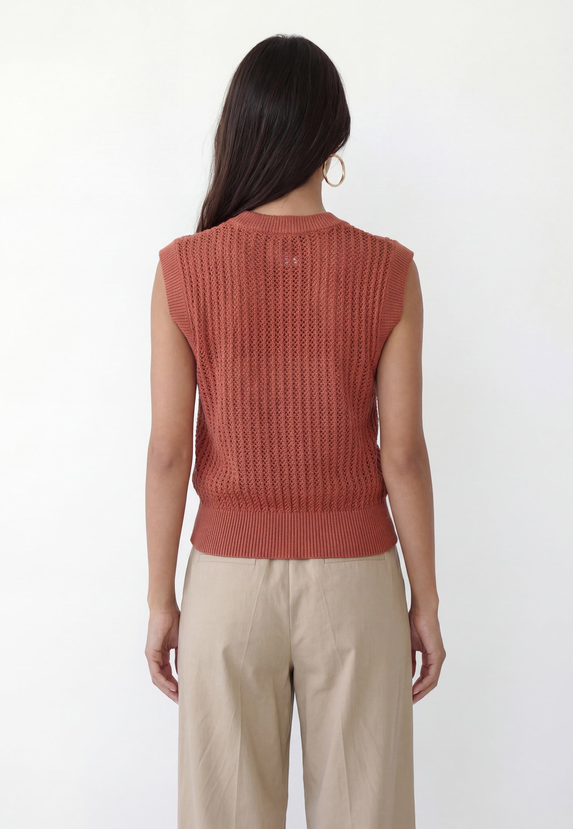 PULL SANS MANCHE - CLOVIS - TERRACOTTA PULL NEW KOOKAI Mode Kookai