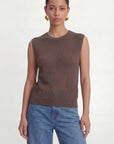 PULL SANS MANCHE - CYRA - CHOCOLAT PULL NEW KOOKAI Mode Kookai