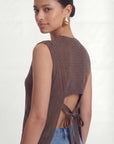 PULL SANS MANCHE - CYRA - CHOCOLAT PULL NEW KOOKAI Mode Kookai