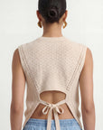 PULL SANS MANCHE - CYRA - ECRU PULL NEW KOOKAI Mode Kookai