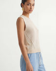 PULL SANS MANCHE - CYRA - ECRU PULL NEW KOOKAI Mode Kookai