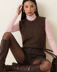 PULL SANS MANCHE - DAGNY - CHOCOLAT PULL NEW KOOKAI Mode Kookai