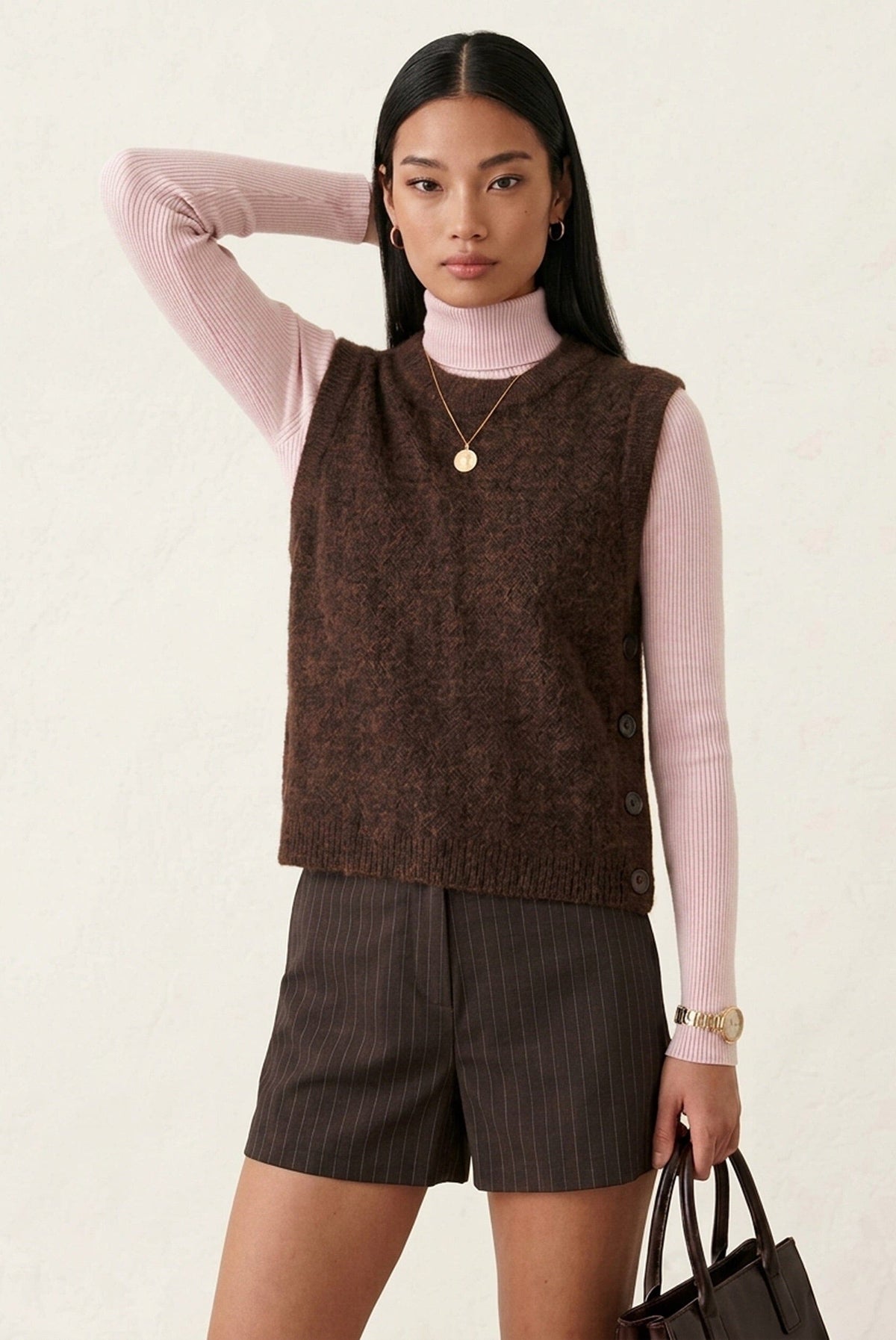 PULL SANS MANCHE - DAGNY - CHOCOLAT PULL NEW KOOKAI Mode Kookai