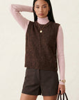 PULL SANS MANCHE - DAGNY - CHOCOLAT PULL NEW KOOKAI Mode Kookai