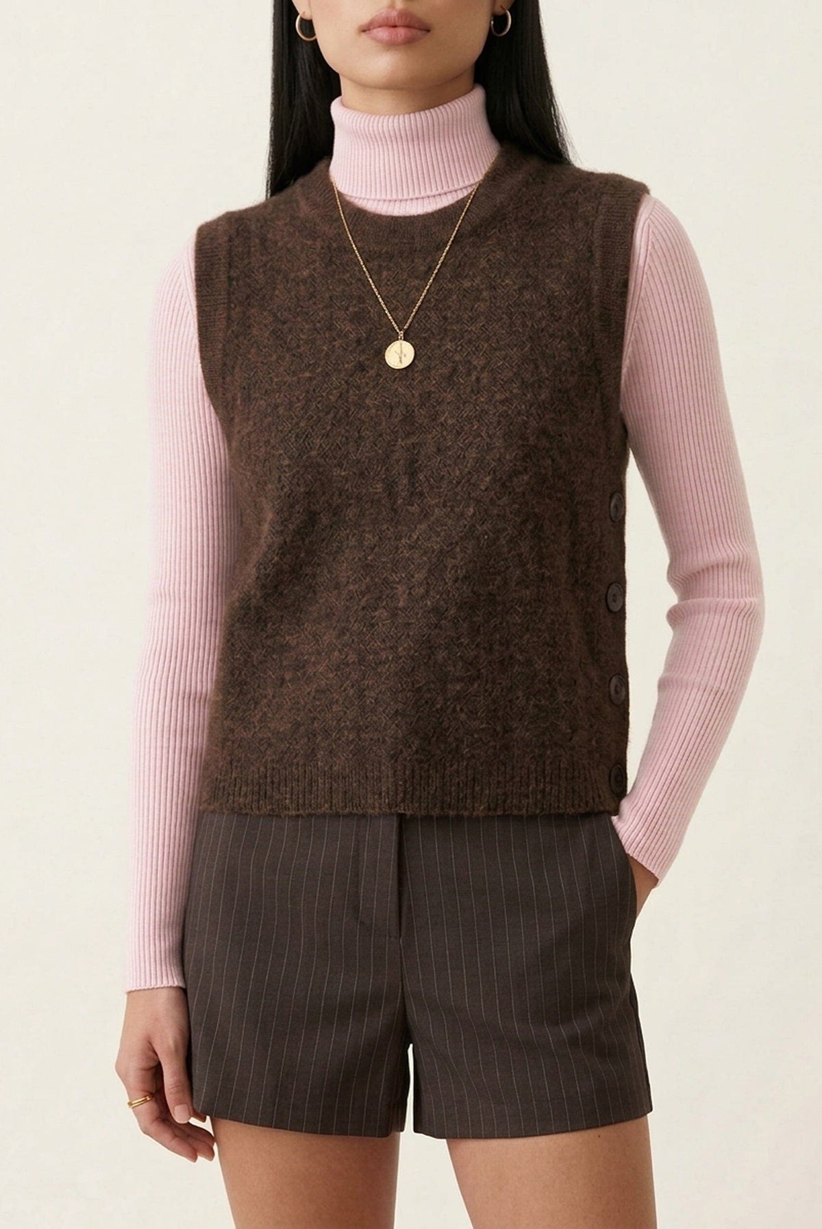 PULL SANS MANCHE - DAGNY - CHOCOLAT PULL NEW KOOKAI Mode Kookai