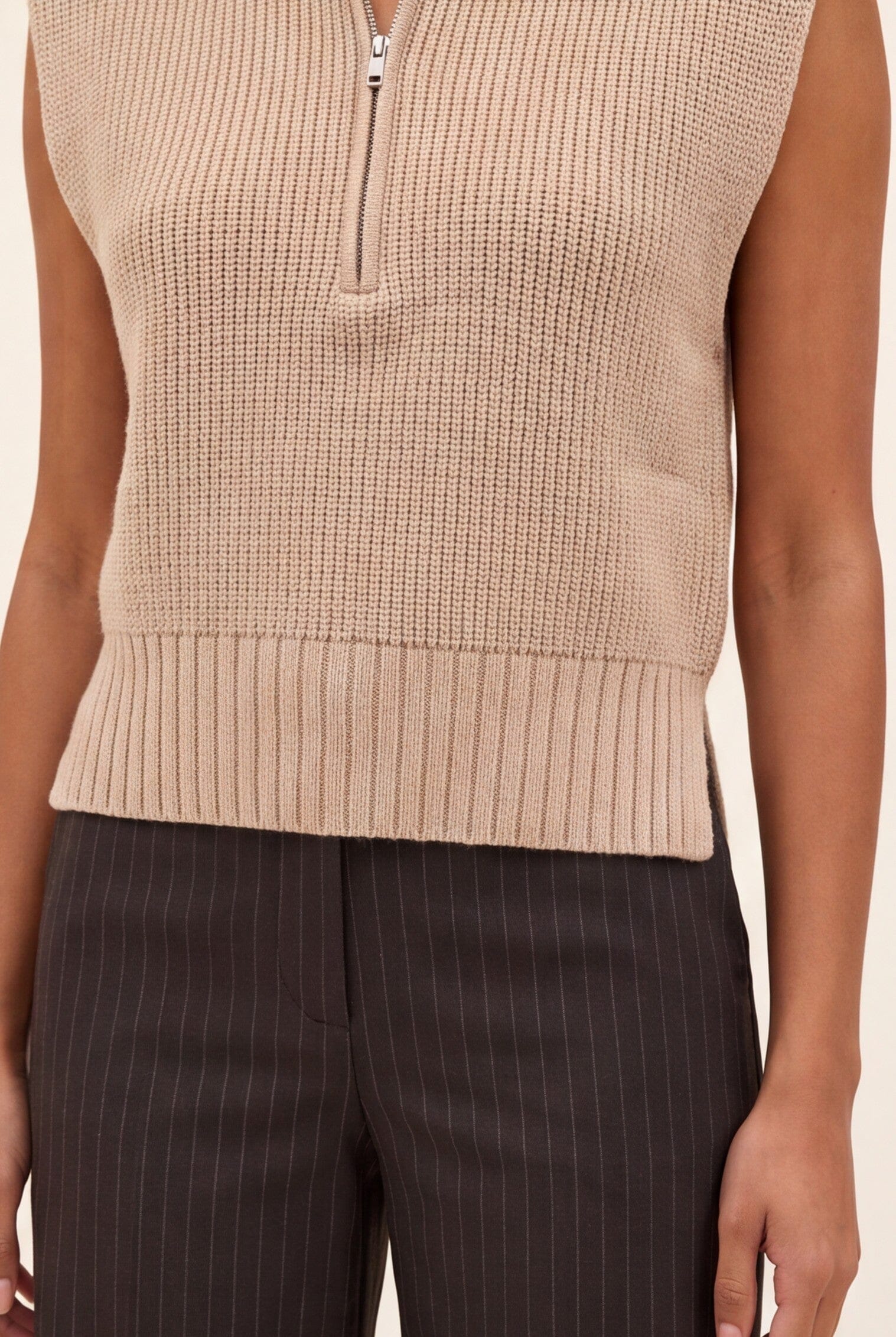 PULL SANS MANCHE - DALLIE - CAMEL PULL NEW KOOKAI Mode Kookai