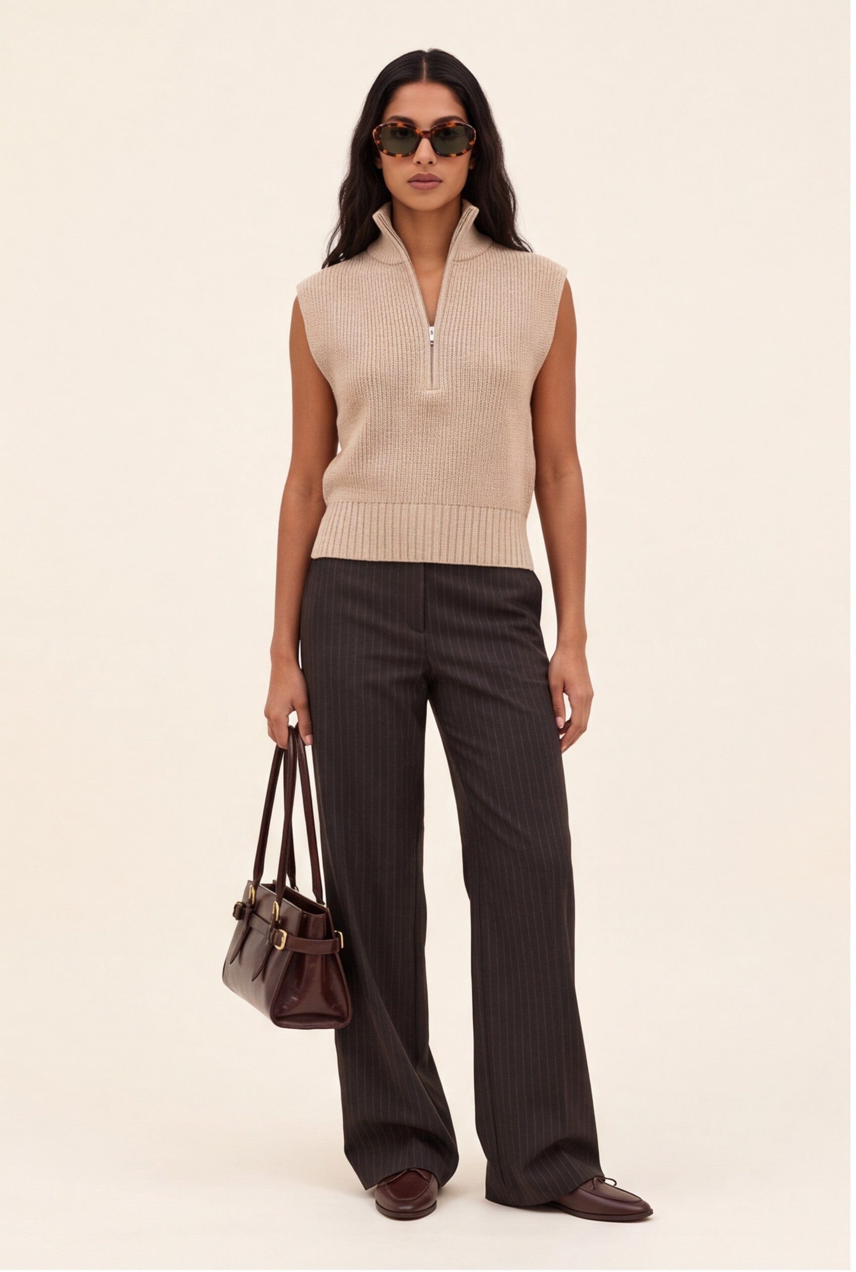 PULL SANS MANCHE - DALLIE - CAMEL PULL NEW KOOKAI Mode Kookai
