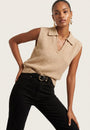 PULL SANS MANCHE - DIMA - BEIGE PULL NEW KOOKAI Mode Kookai