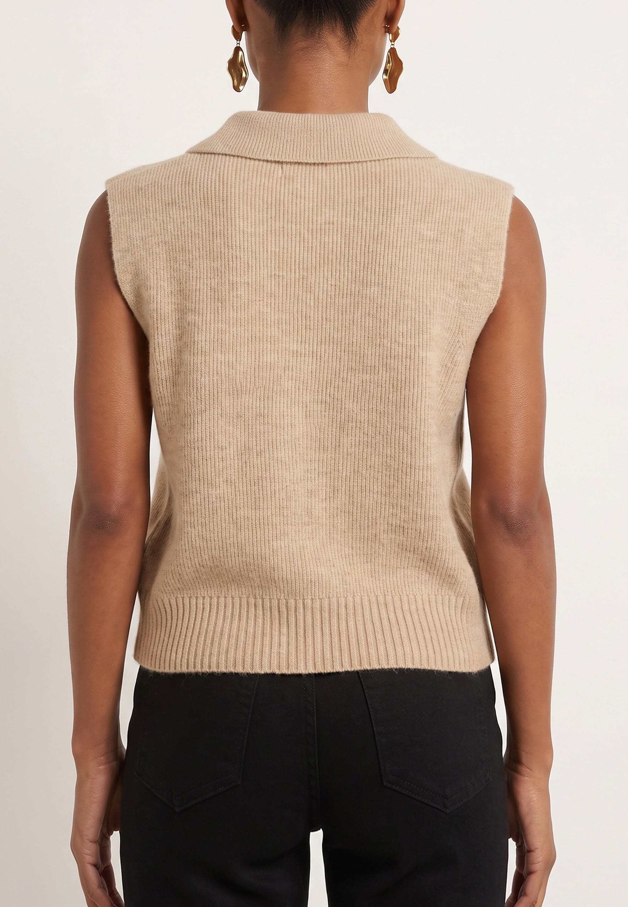 PULL SANS MANCHE - DIMA - BEIGE PULL NEW KOOKAI Mode Kookai