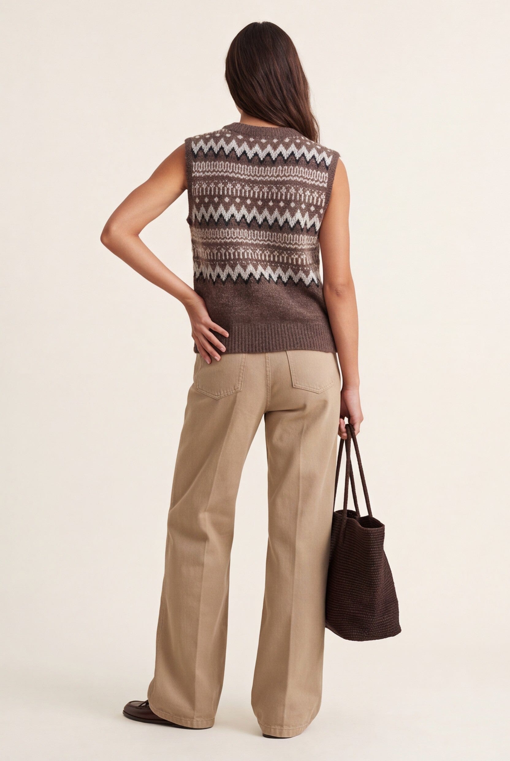 PULL SANS MANCHE - DJENNA - CHOCOLAT PULL NEW KOOKAI Mode Kookai