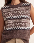 PULL SANS MANCHE - DJENNA - CHOCOLAT PULL NEW KOOKAI Mode Kookai