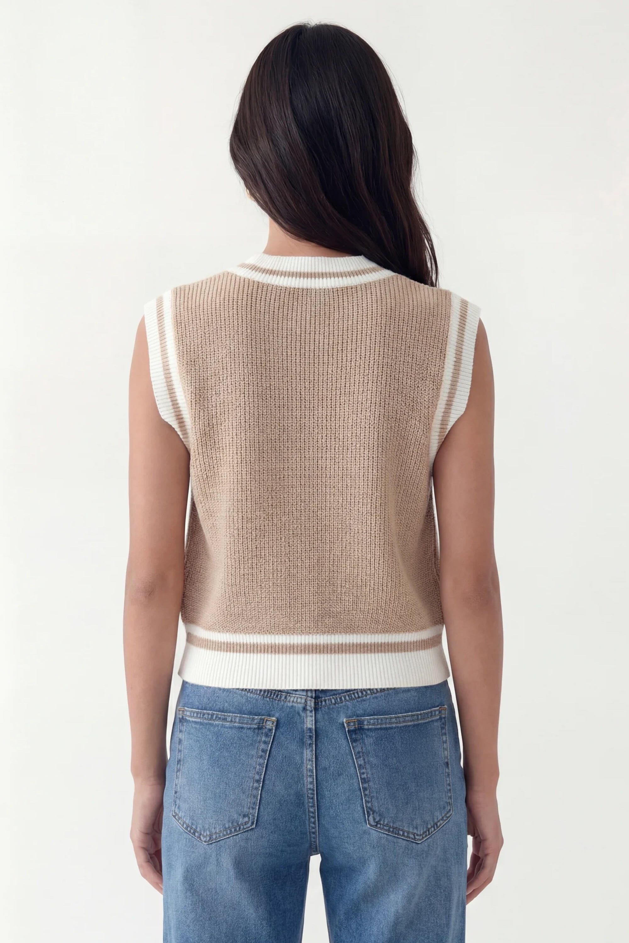 PULL SANS MANCHES - CALLIE - BEIGE/ECRU PULL NEW KOOKAI Mode Kookai