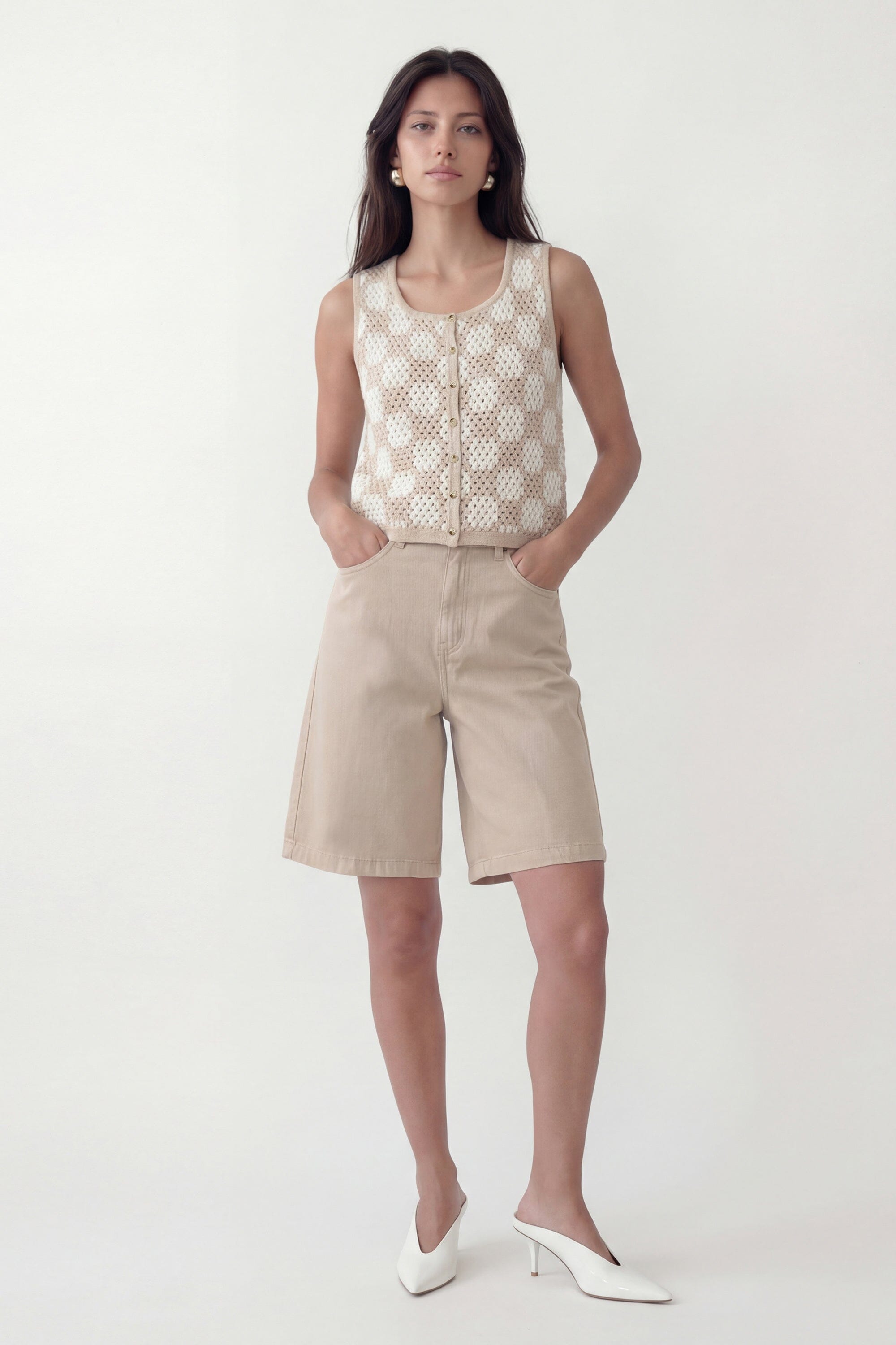 PULL SANS MANCHES - COLETT - CREME PULL NEW KOOKAI Mode Kookai