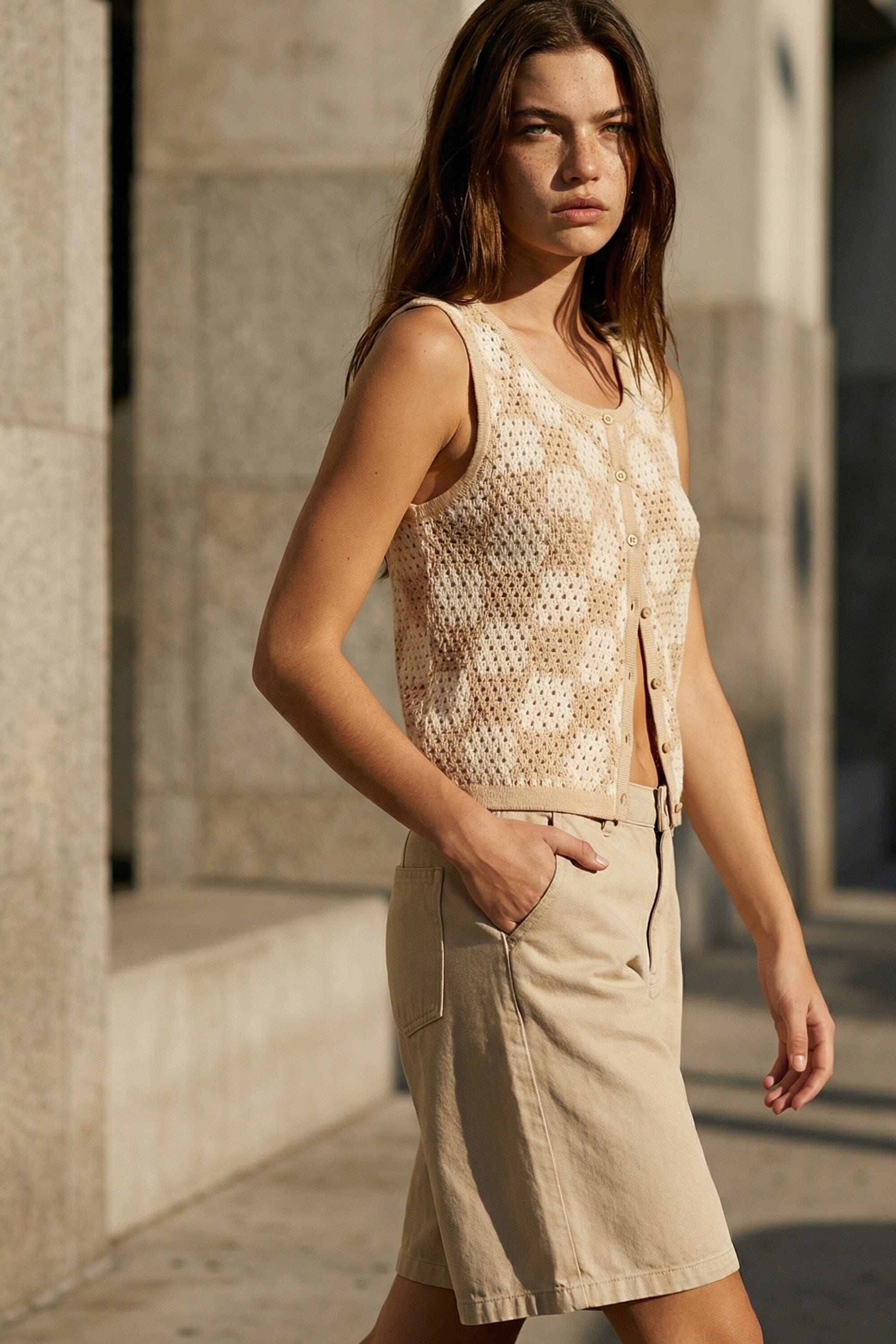 PULL SANS MANCHES - COLETT - CREME PULL NEW KOOKAI Mode Kookai