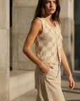 PULL SANS MANCHES - COLETT - CREME PULL NEW KOOKAI Mode Kookai