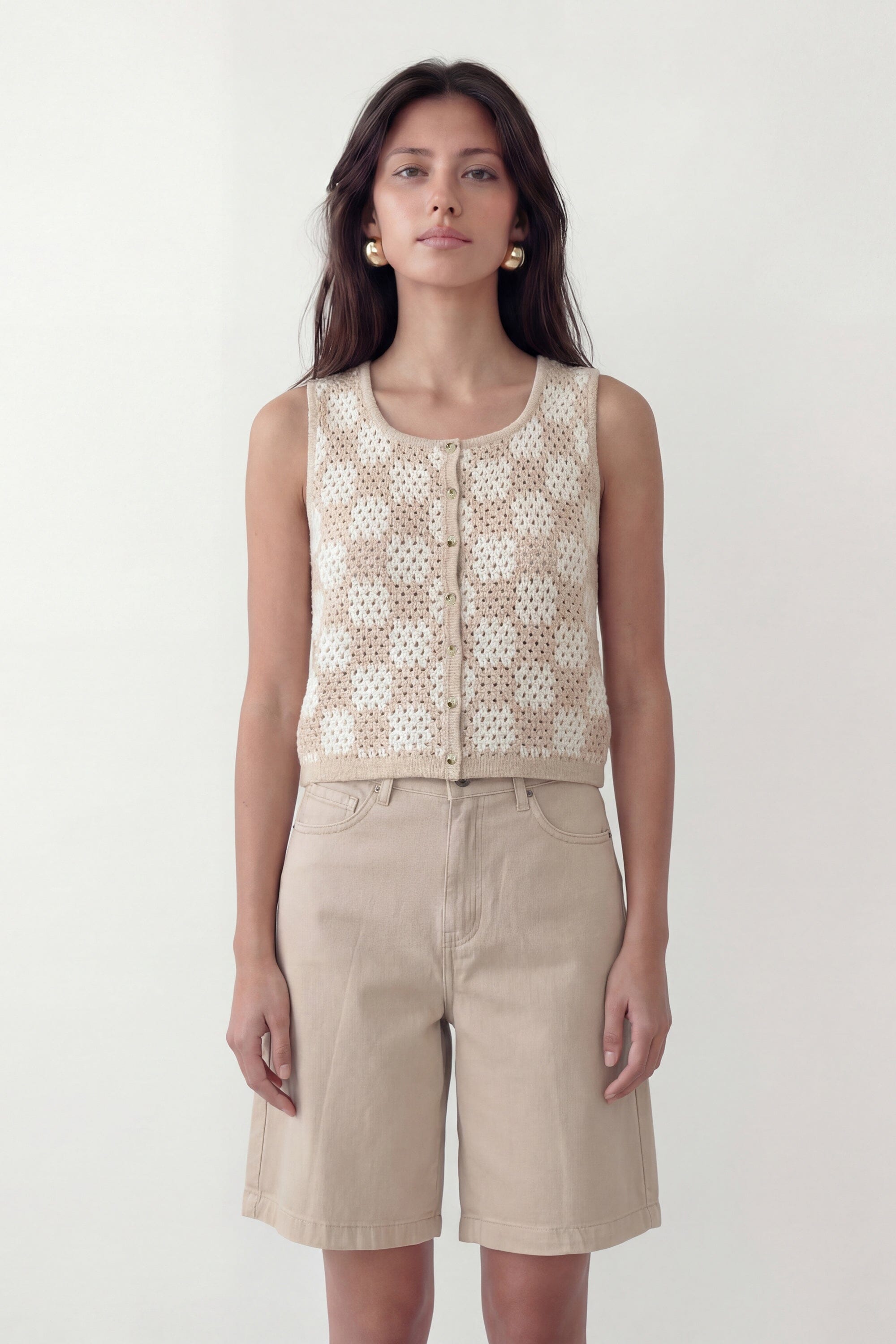 PULL SANS MANCHES - COLETT - CREME PULL NEW KOOKAI Mode Kookai