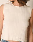PULL SANS MANCHES - ÉCRU - ADRIANA PULL NEW KOOKAI Mode Kookai