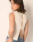 PULL SANS MANCHES - ÉCRU - ADRIANA PULL NEW KOOKAI Mode Kookai