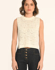 PULL SANS MANCHES - ÉCRU - ANGE PULL KOOKAI Mode Kookai