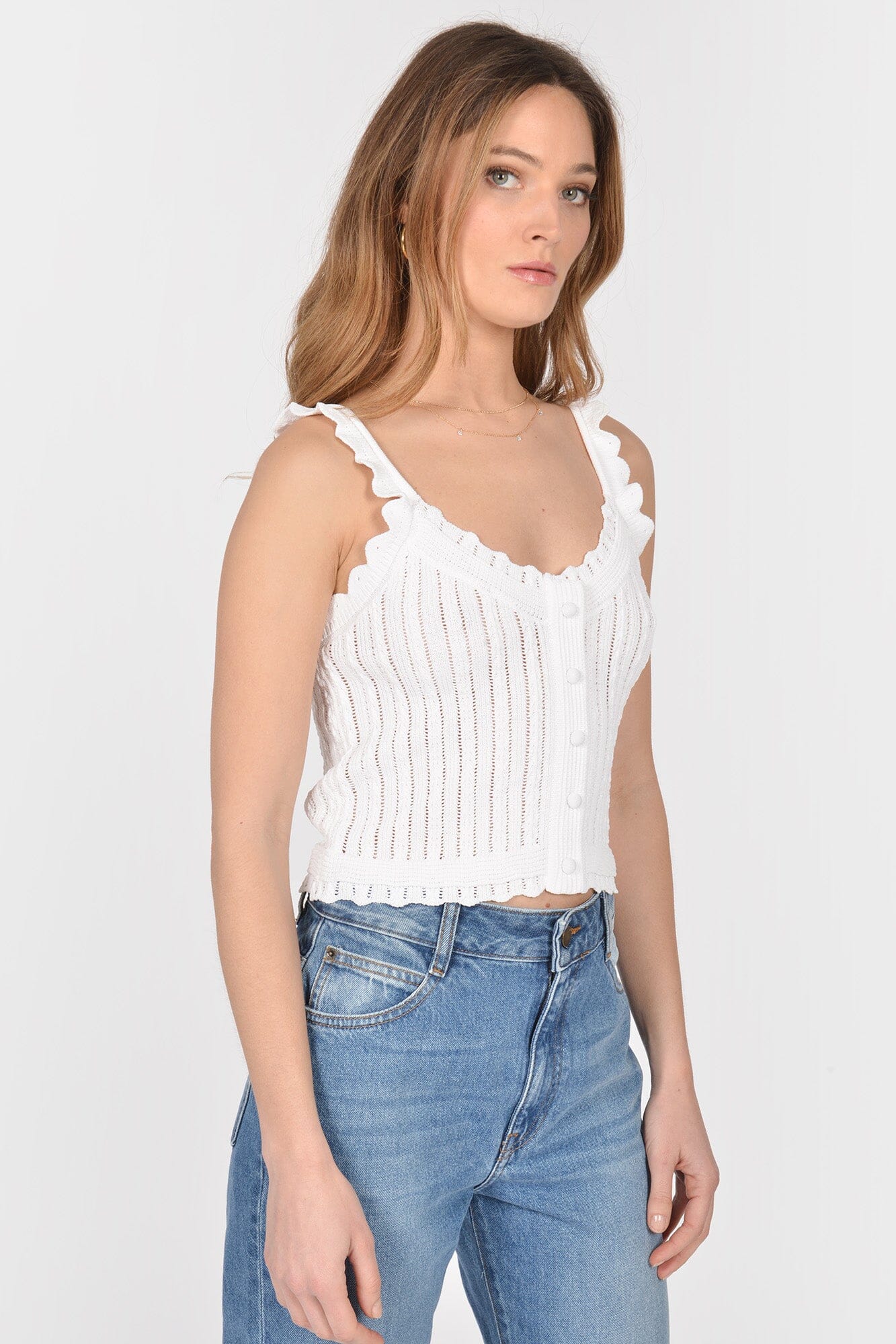 Pull top KARA White PULL KOOKAI Mode Kookai