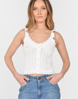 Pull top KARA White PULL KOOKAI Mode Kookai