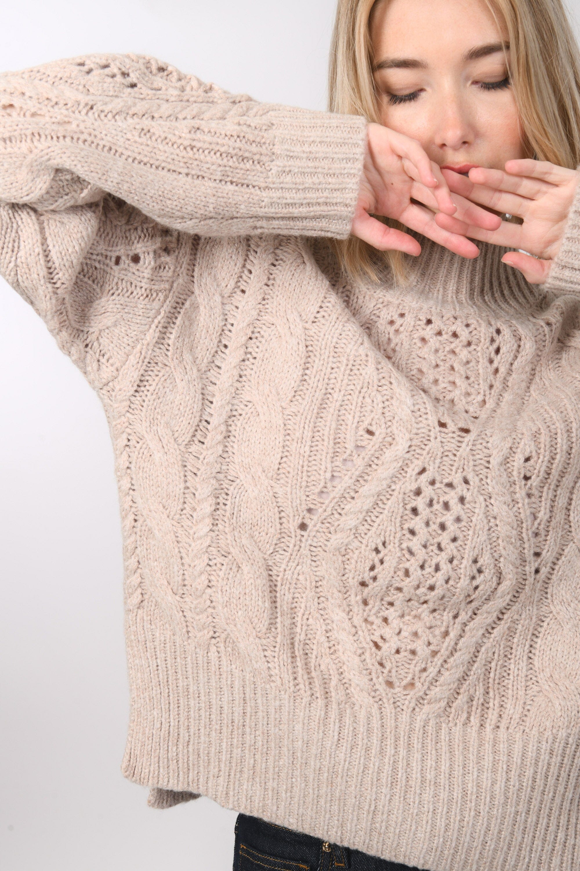 PULL TORSADE - BAYA - TAUPE PULL NEW KOOKAI Mode Kookai