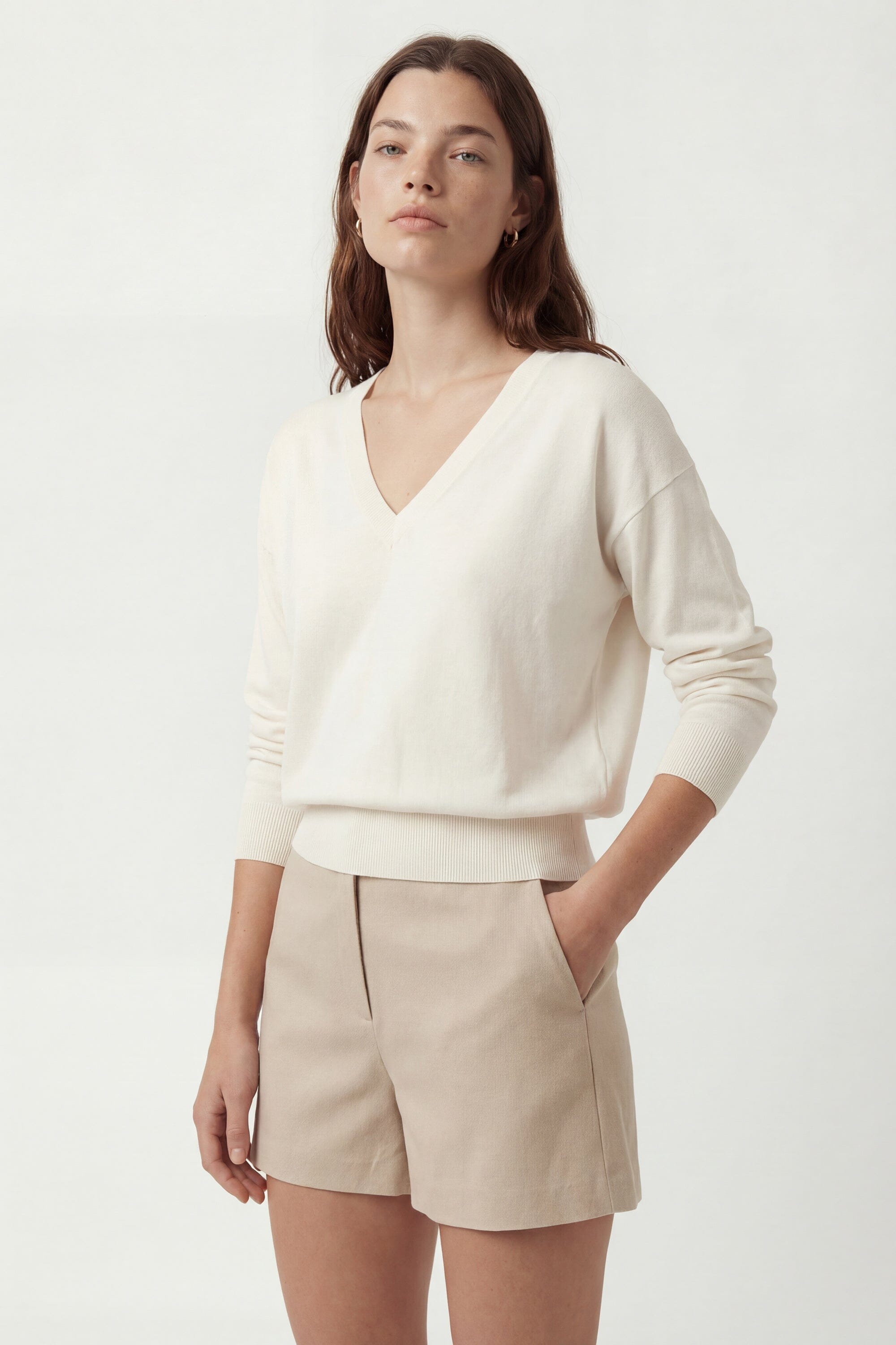 PULL V - CURT - ECRU PULL NEW KOOKAI Mode Kookai