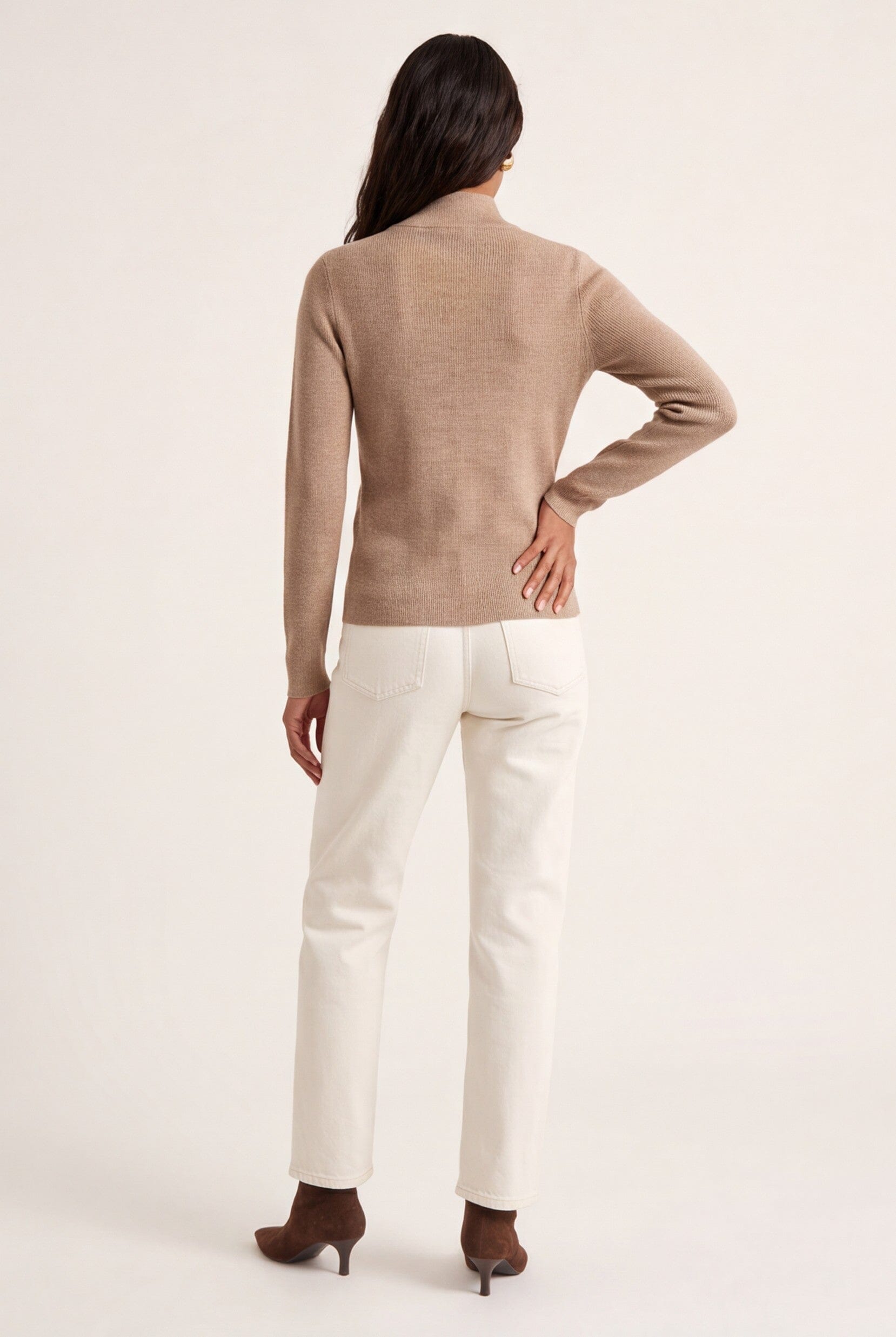 PULL ZIPPE - OLYMPE - CAMEL CHINE PULL NEW KOOKAI Mode Kookai