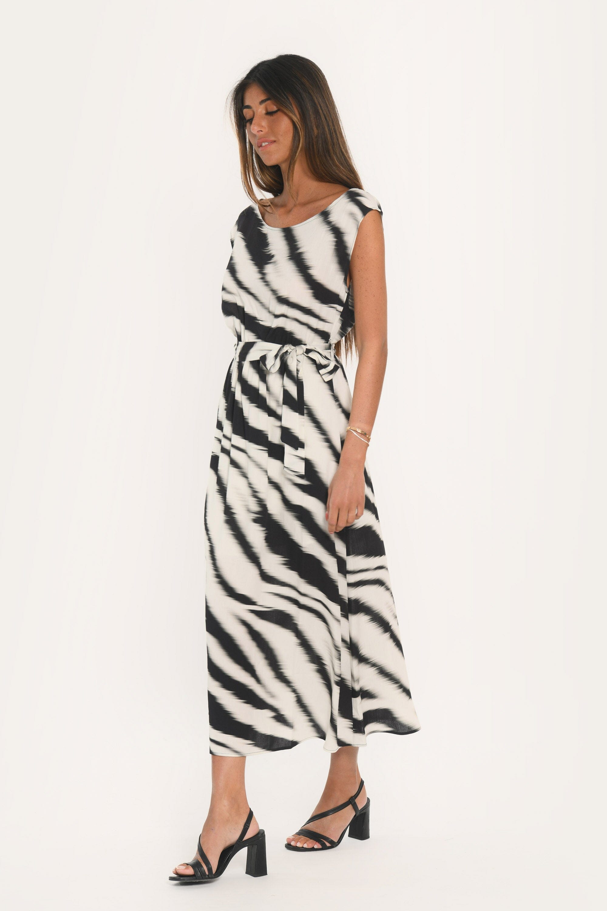 ROBE - ALBURY - NOIR/BLANC ROBE NEW KOOKAI Mode Kookai