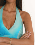 ROBE - AURORA - CYAN ROBE NEW KOOKAI Mode Kookai
