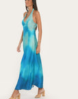 ROBE - AURORA - CYAN ROBE NEW KOOKAI Mode Kookai