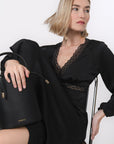 ROBE - BERGAMOTE - NOIR ROBE NEW KOOKAI Mode Kookai