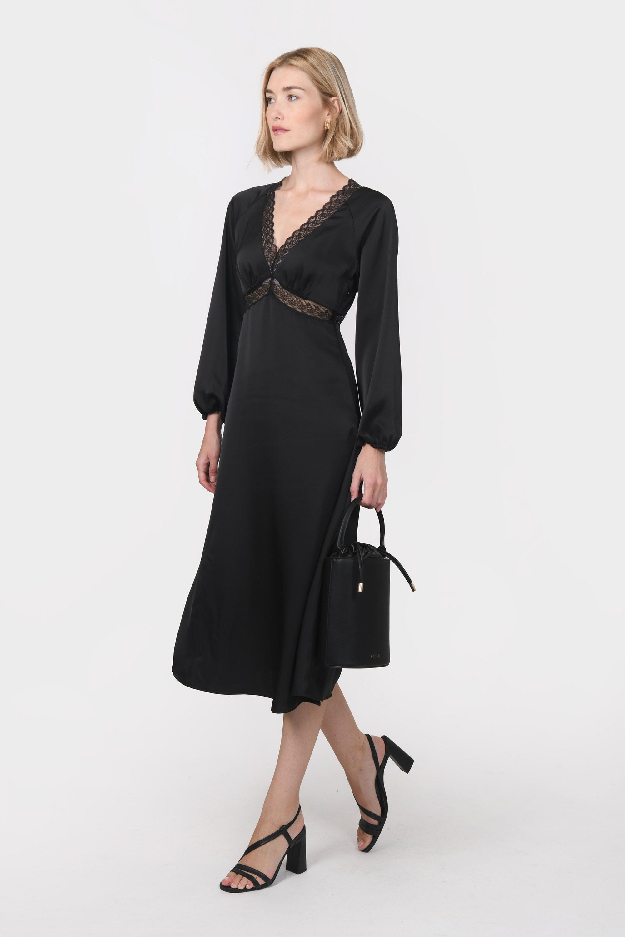 ROBE - BERGAMOTE - NOIR ROBE NEW KOOKAI Mode Kookai
