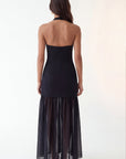 ROBE BI-MATIERE DOS NU - CASSANDRA - NOIR ROBE NEW KOOKAI Mode Kookai