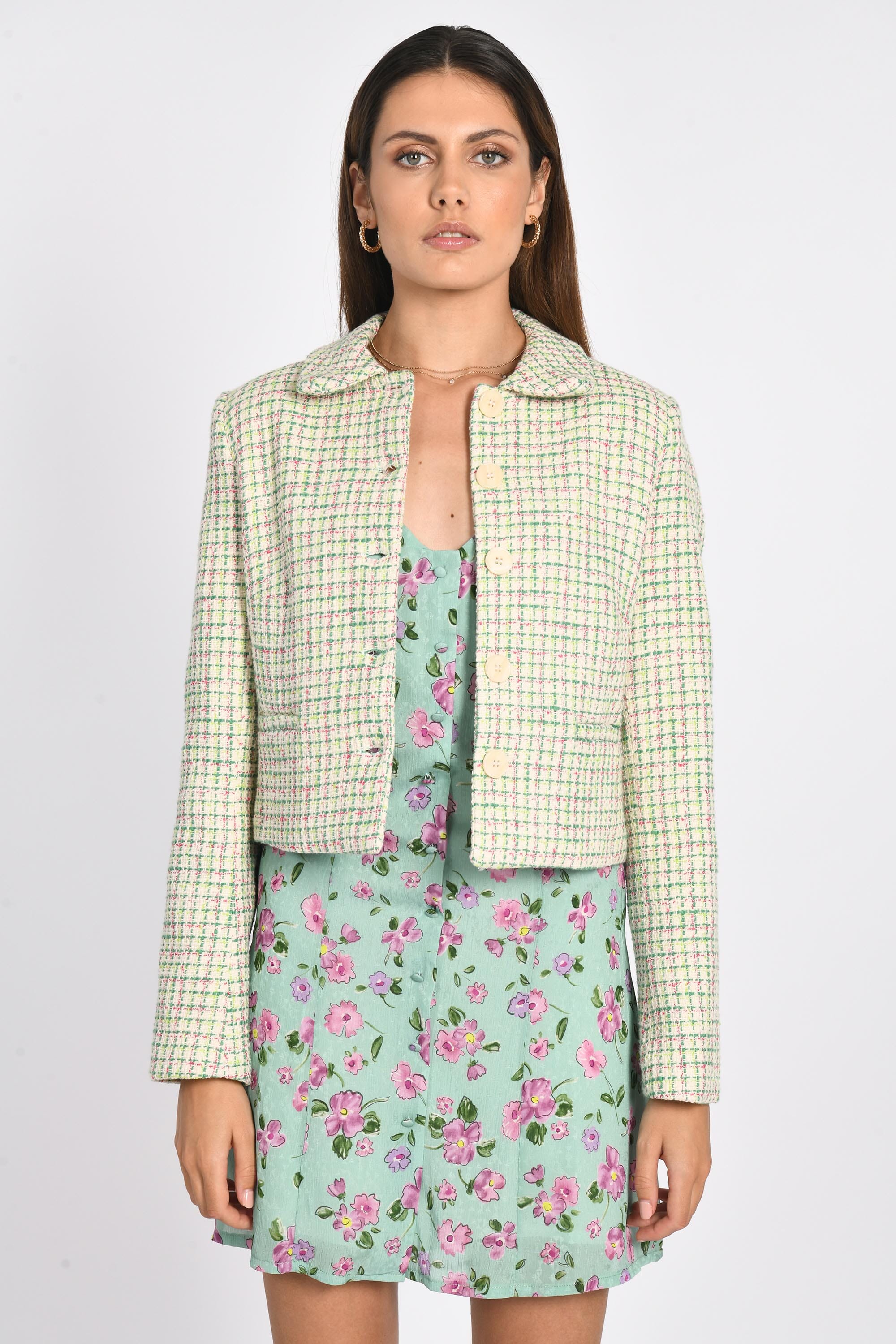 ROBE BRETELLES LAURA VERT/VIOLET ROBE KOOKAI Mode Kookai