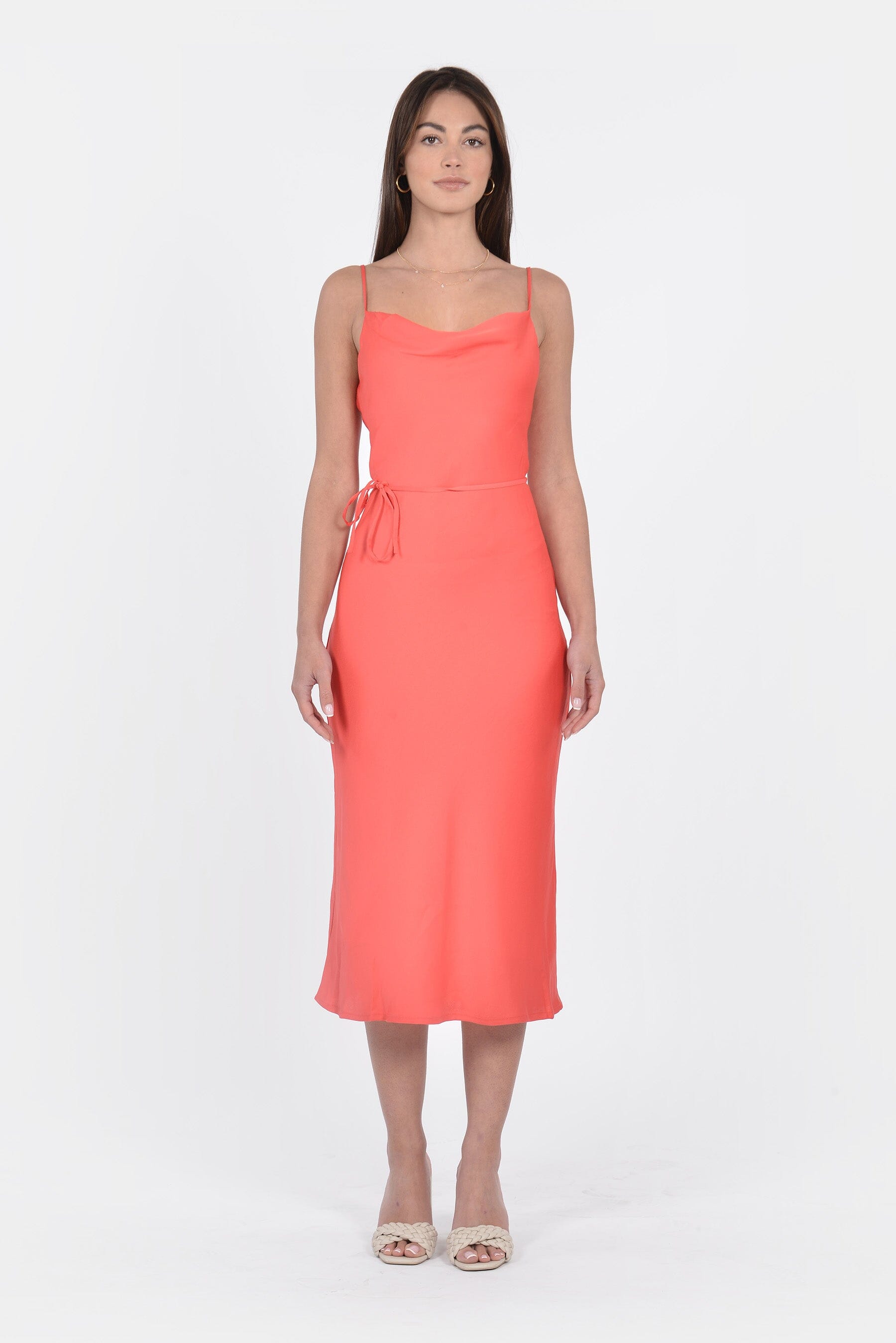 ROBE BRETELLES MIDI ELLIS STRAWBERRY ROBE KOOKAI Mode Kookai