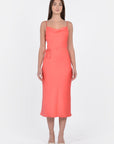 ROBE BRETELLES MIDI ELLIS STRAWBERRY ROBE KOOKAI Mode Kookai