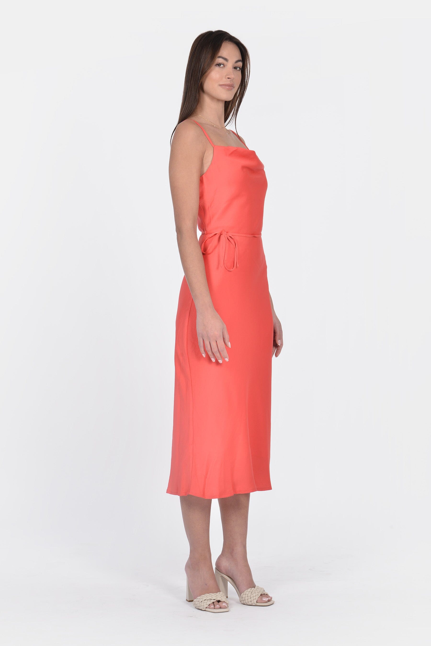 ROBE BRETELLES MIDI ELLIS STRAWBERRY ROBE KOOKAI Mode Kookai