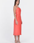ROBE BRETELLES MIDI ELLIS STRAWBERRY ROBE KOOKAI Mode Kookai