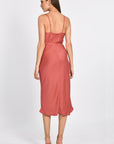 ROBE BRETELLES MIDI ELLIS TERRACOTA ROBE KOOKAI Mode Kookai