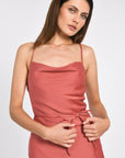 ROBE BRETELLES MIDI ELLIS TERRACOTA ROBE KOOKAI Mode Kookai