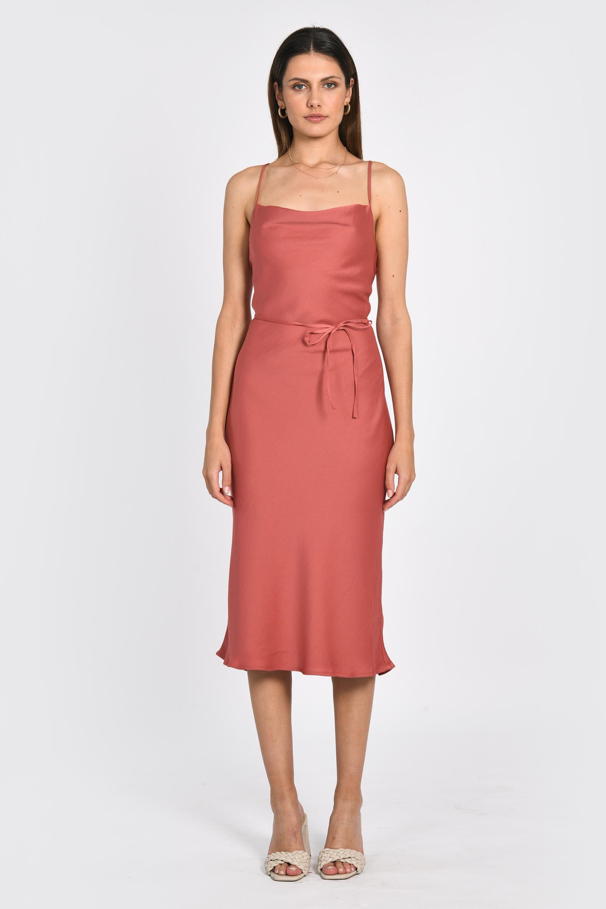 ROBE BRETELLES MIDI ELLIS TERRACOTA ROBE KOOKAI Mode Kookai