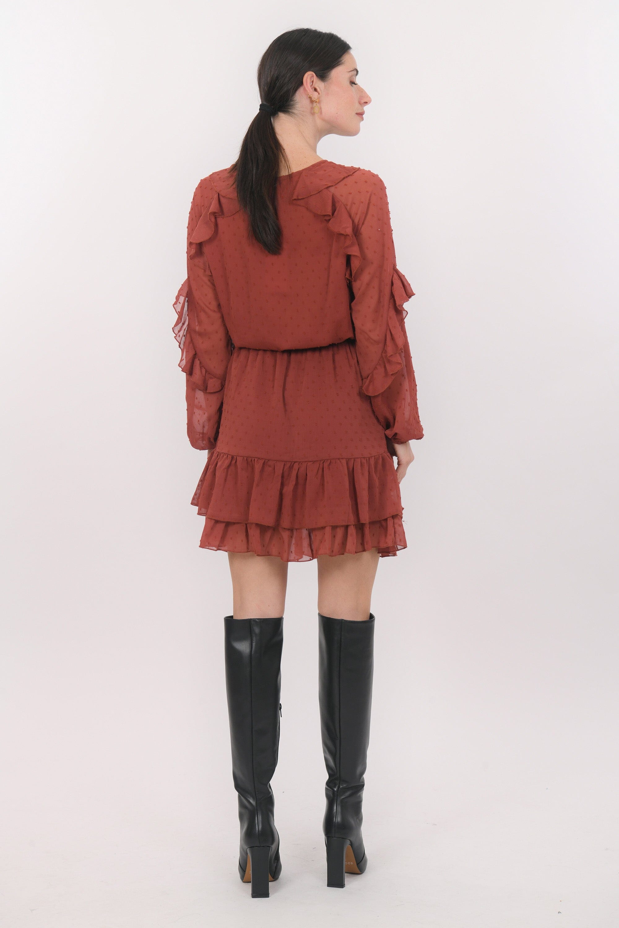 ROBE - BRITANNY - BORDEAUX ROBE NEW KOOKAI Mode Kookai