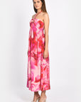 ROBE BUSTIER LONGUE ANNE 70s MULTI PINK ROBE KOOKAI Mode Kookai